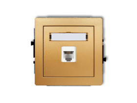 DECO Gniazdo telefoniczne 1xRJ11 4-stykowy beznarzędziowe złoty 29DGT-1 KARLIK