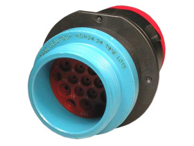 Złącze wielostykowe przemysłowe 19-pinowe Montaż w przegrodzie Gniazdo Deutsch