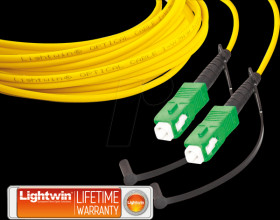 LSP-09 SC/APC-SC/APC 1.0 Simplex fibre optic patch cable, SM OS2, SC/APC - SC/APC, 1.0 m