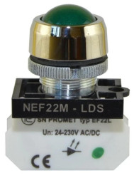 Lampka NEF22 metalowa sferyczna zielona W0-LD-NEF22MLDS Z