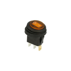 Przełącznik A605/Y ON-OFF Yellow 1-Torowy Hermet. Żółty 6A Podśw.12V