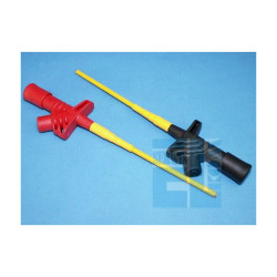 CHWYTAK POMIAROWY PAZUREK GNIAZDO 4mm CZERWONY DŁUGOŚĆ 160mm