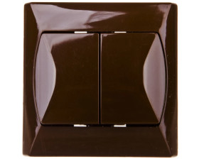 AKCENT Łącznik schodowy podwójny brązowy ŁP-10A/24