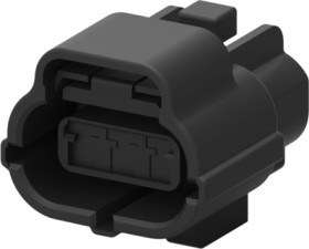 Socket, unequipped, 3 pole, straight, 1 row, black, 2822390-1