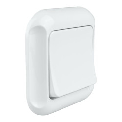 Włącznik pojedyńczy p/t 230V biały Topaz / TO-WP-1TB BI