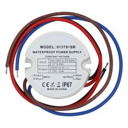 Zasilacz hermetyczny IP67 Eco do puszki instalacyjnej 12V 1,25A 15W do oświetlenia LED wodoodporny Basic