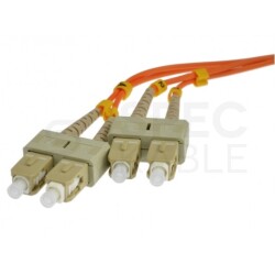 Patchcord światłowodowy FO MM SC-SC duplex 50/125 OM2 bezhalogenowy LSOH 1m NEKU