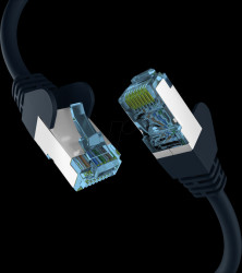 EC020200150 Patch cable, Cat.7 raw cable, S/FTP PiMF, 1 m, black