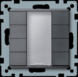 627814 Push-button, 4-gang plus, anthracite