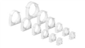 Uchwyt Zamykany Do Rur Elektroinstalacyjnych, Sztywnych Uze 50 Zamykany Biały...