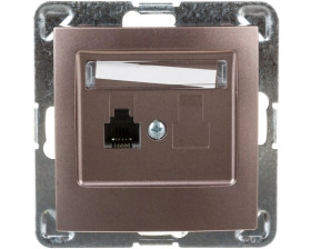 IMPRESJA Gniazdo telefoniczne pojedyncze RJ11 tytan GPT-1Y/m/23