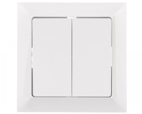 PREMIUM Łącznik dwubiegunowy z podświetleniem biały WP-9 Pr/S