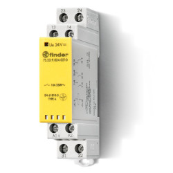 Przekaźnik niezatrzaskowy z wymuszonym prowadzeniem styków 12V dc 3P Finder 1W, na szynę DIN