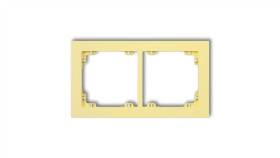 Deco Ramka Podwójna Deco Pastel Matt Kanarkowy 43Dr-2