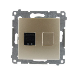 Gniazdo komputerowe RJ45 pojedyncze złoty mat D61.01/44 Kontakt Simon54