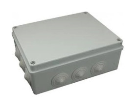 Puszka n/t hermetyczna 240x190x90 12 dławików IP65 szara S-BOX 506