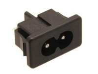 WAC-EURO-Z Wtyk AC tzw. EURO (ósemka) montowany na obudowę - zatrzaskowy - SCHURTER