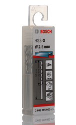 Wiertło Ø: 2.5mm dł: 57 mm HSS-G Bosch Wiertło kręte