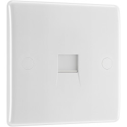 BG 8BTS/1 White Nexus Moulded Single Slave Telephone Socket Screw Type