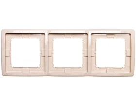 Simon Basic Standard Ramka potrójna uniwersalna beżowa IP44 BMR3B/12