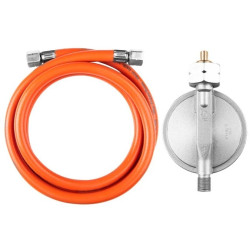 Regulator ciśnienia gazu i wąż 1,5m na rynek polski typ G16 do butli 15KW i 30kW 90-083-5