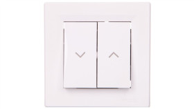 Przycisk Asfora Żaluzjowy Zaciski Bezgwintowe Biały Z Ramką Eph1300321