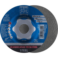 PFERD 64185115 CC-Grind-Solid Steel Grinding Disc 115mm 10pcs