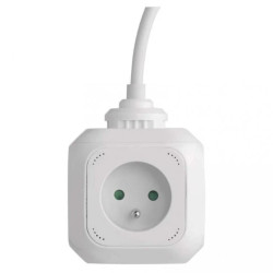 Przedłużacz kostka 4 gniazda 2 USB 19m FRENCH P04119U