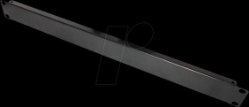 GC-N0042 19" blind plate, 1U, jet black, RAL9005