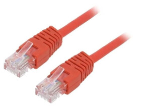Patch cord U/UTP, Cat 5e, RJ45 wtyk z obu stron, linka, CCA, 5m PP12-5M/R