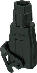 Coupler housing, size COM, PA, 1 x M25, straight, longitudinal bow locking, IP66, 1012521