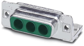 D-Sub socket, 3 pole, equipped, straight, solder pin, 1655328