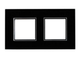 DANTE Ramka 2 podwójna czarny chrom 4509182 KOS