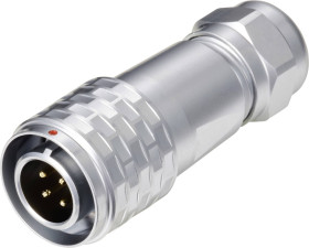 Złącze okrągłe męskie push-pull Weipu SF1210/P4 I, 4 pin, 200 V/AC, IP67, do lutowania