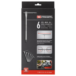 Zestaw kluczy imbusowych Jednostki metryczne Facom Typu T Sześciokątne 6 szt.