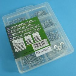 ZESTAW ŚRUB,PODKŁ.NAKRĘT.330szt M2/M3/M4