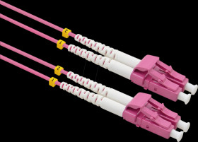 21998830 Fibre-optic patch cable, LC duplex, OM4, 50/125 µm, violet, 0.5