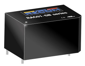 Zasilacz impulsowy nap. wyjściowe: 5V dc 1W 200mA 1 wyjście nap. wejściowe: 100 → 240V ac Do montażu na płytce