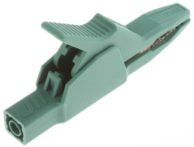 Zacisk krokodylkowy 32A izolowany 30mm Zielony Hirschmann Test & Measurement