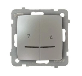 Karo Łącznik żaluzjowy z podświetleniem niebieskim z blokadą mechaniczną srebrny perłowy ŁP-7SBS/m/43