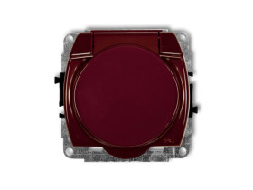 TREND Gniazdo hermetyczne z uziemieniem (klapka brązowa przesłony torów prądowych) brązowy 4GPB-1zp KARLIK