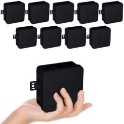 VIPLAST Puszka V5 Bryzgoszczelna Czarna IP54 10szt