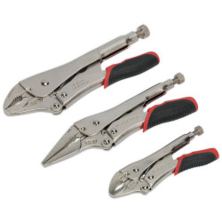 Sealey AK6863 Locking Pliers Set Quick Release 3pc
