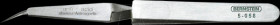 5-058 Cross tweezers, self-holding, angled, very pointed, 120 mm