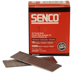 Senco RX17EAAD Straight Brad Nails Galvanised 16G x 38mm (Pack 2000)