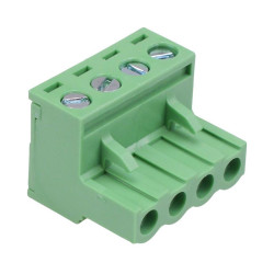 4-Way 5.00mm Right Angle Pluggable Terminal Block 15A 300V