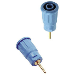 Stäubli 233130-23 SEB4-R safety jack socket blue 1pc Ø4mm insulated brass