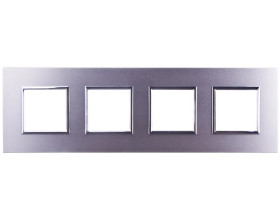 DANTE Ramka poczwórna aluminium anodowane INOX 4541284