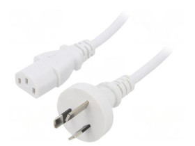 SN27-3/07/1.8WH Kabel: 3x0,75mm2, AS/NZS 3112 (I) wtyk,IEC C13 żeński, 1,8m