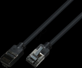 1812-S-1,0M-UF Patch cable, CAT.6a, U/FTP, UltraFlex Slim, 1.0m, black